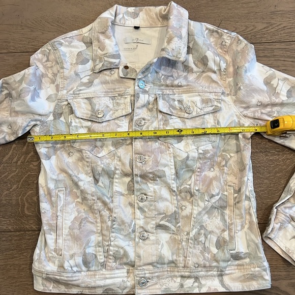 7 For All Mankind Sydney Garden Floral Printed Denim Jacket - Picture 8 of 8